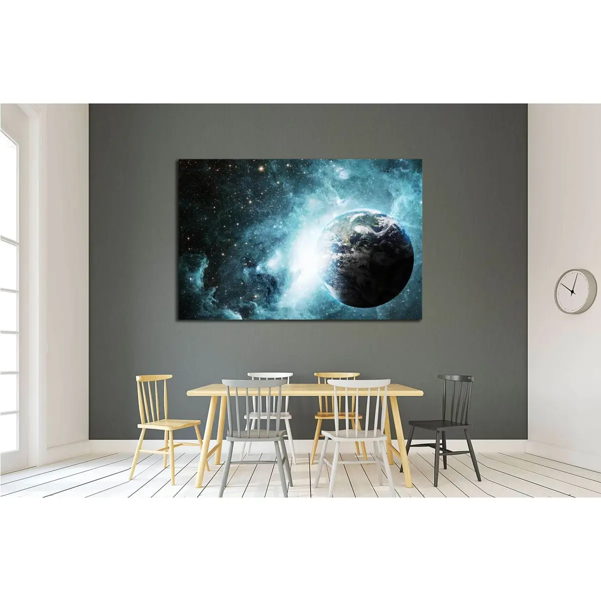 Earth And Space, Elements Of This Image Furnished By Nasa №2458 Ready To Hang Canvas Print 3