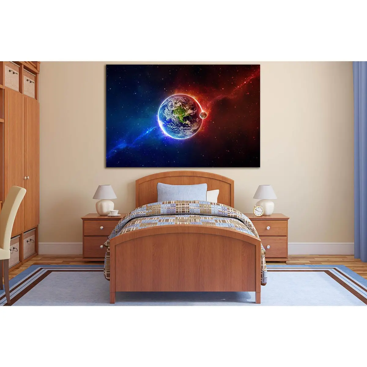 Earths Natural Satellite №Sl440 Ready To Hang Canvas Print 1