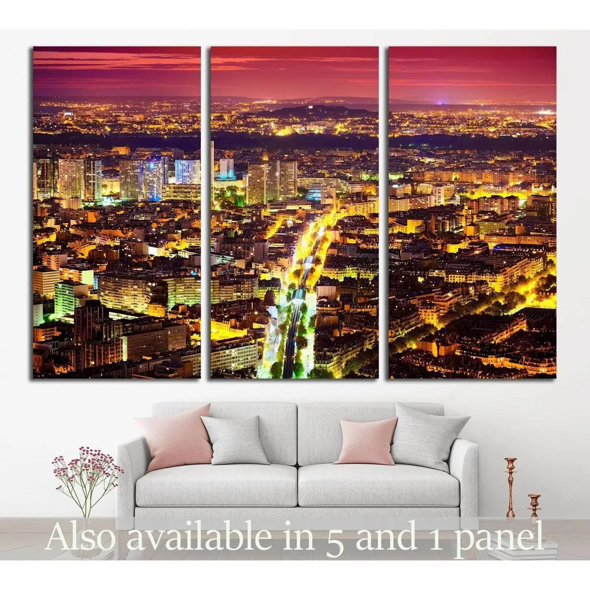 Eastern Paris At Night №2587 Ready To Hang Canvas Print 5