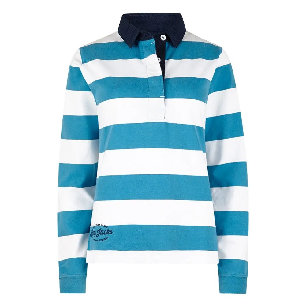 Lazy Jacks Ladies Striped Rugby 1