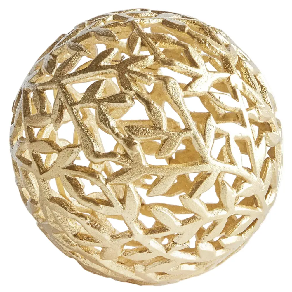 Napa Celine Cast Aluminum Gold Décor Ball - 6" 1