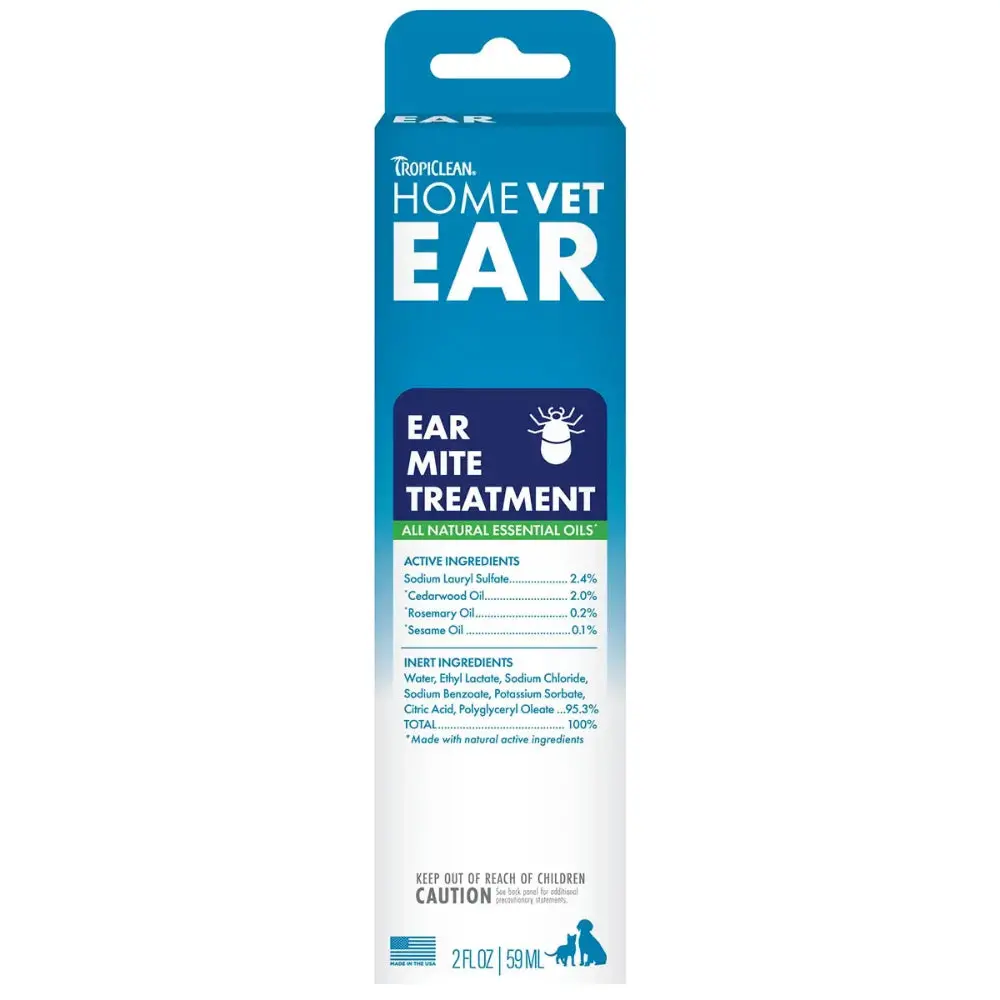 Tropiclean Homevet Ear Mite Treatment - 2 Oz. 1