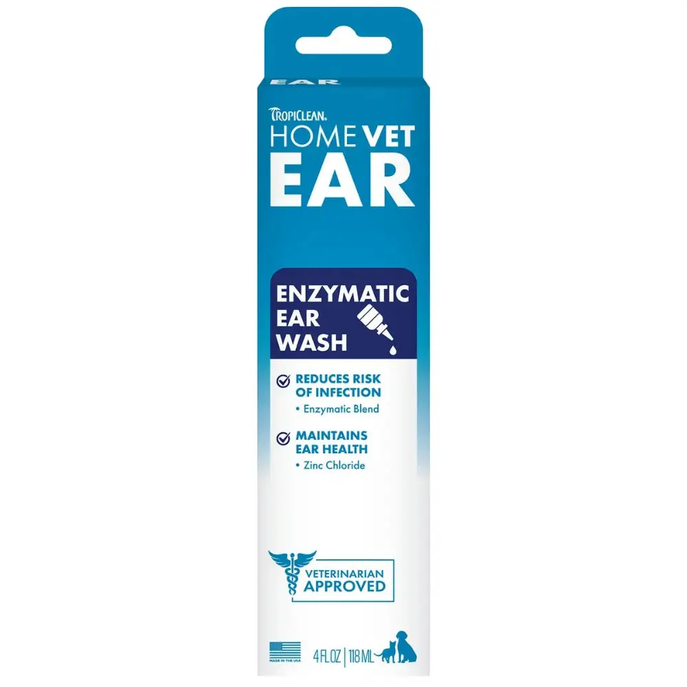 Tropiclean Homevet Enzymatic Ear Wash - 4 Oz. 1