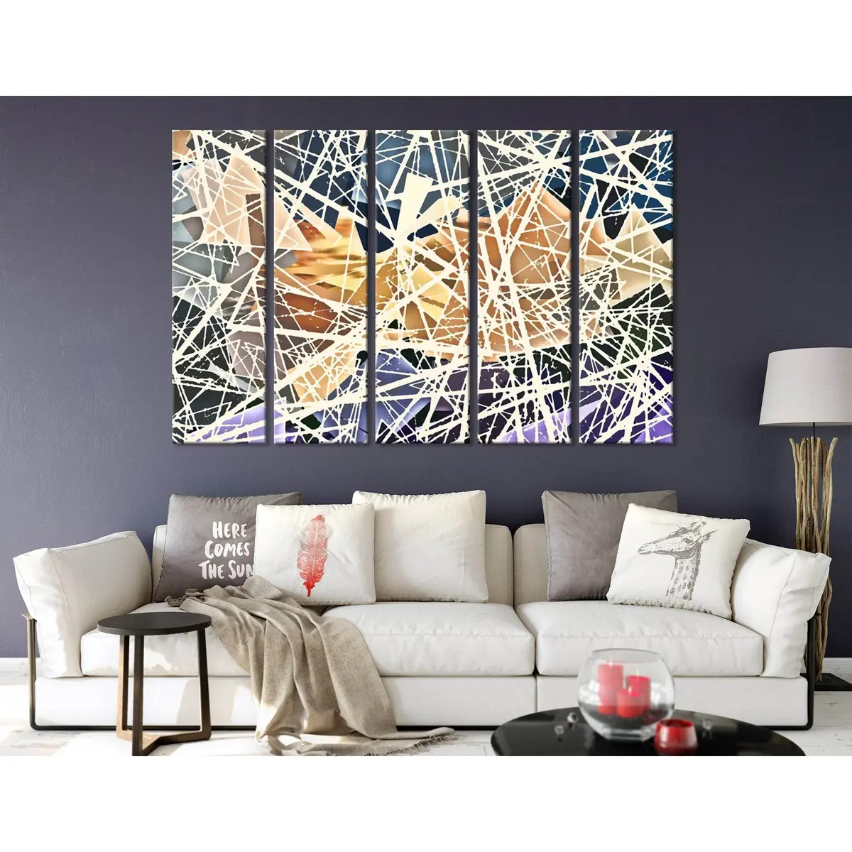 Abstract Egyptian Pyramids Canvas Art Print №04341 – Premium Ready-to-Hang Wall Decor
