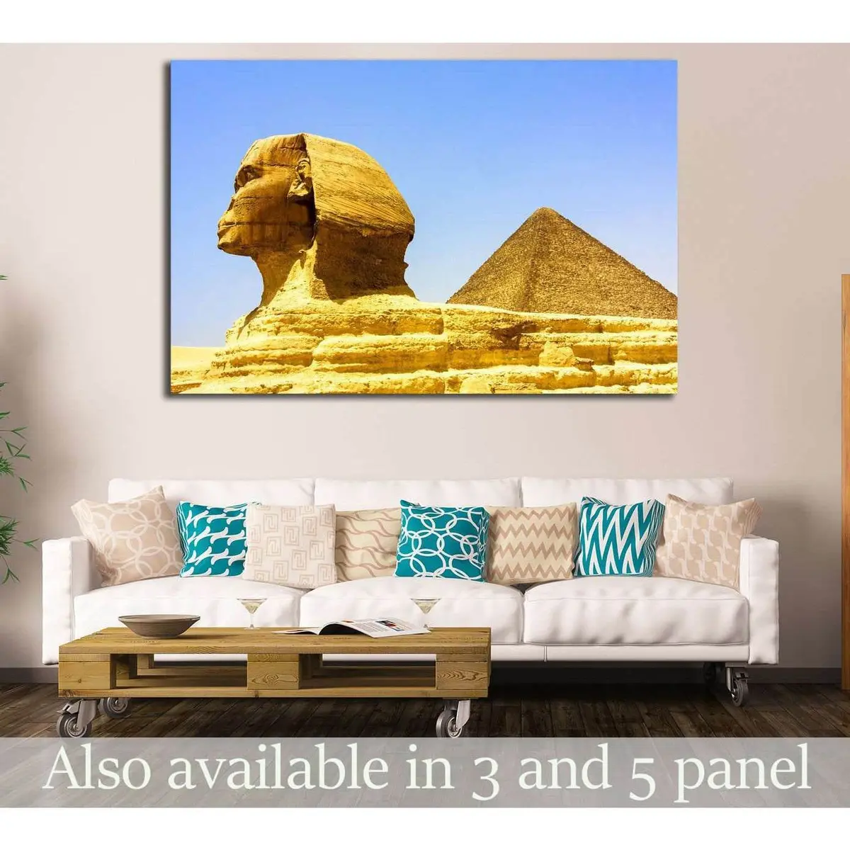 Egyptian Pyramids In Giza №2199 Ready To Hang Canvas Print 1