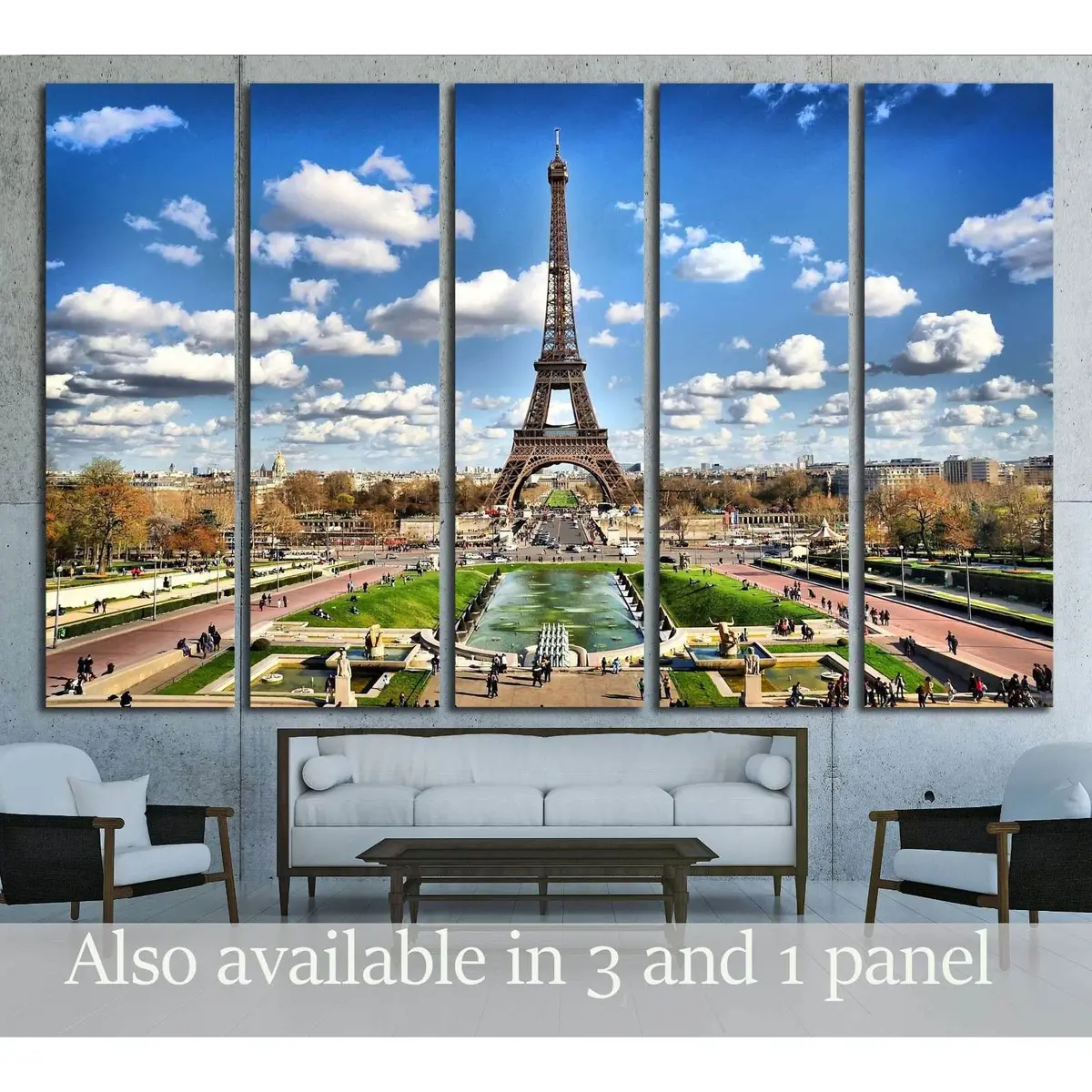 Eiffel Tower #2229 Premium Canvas Wall Art Print