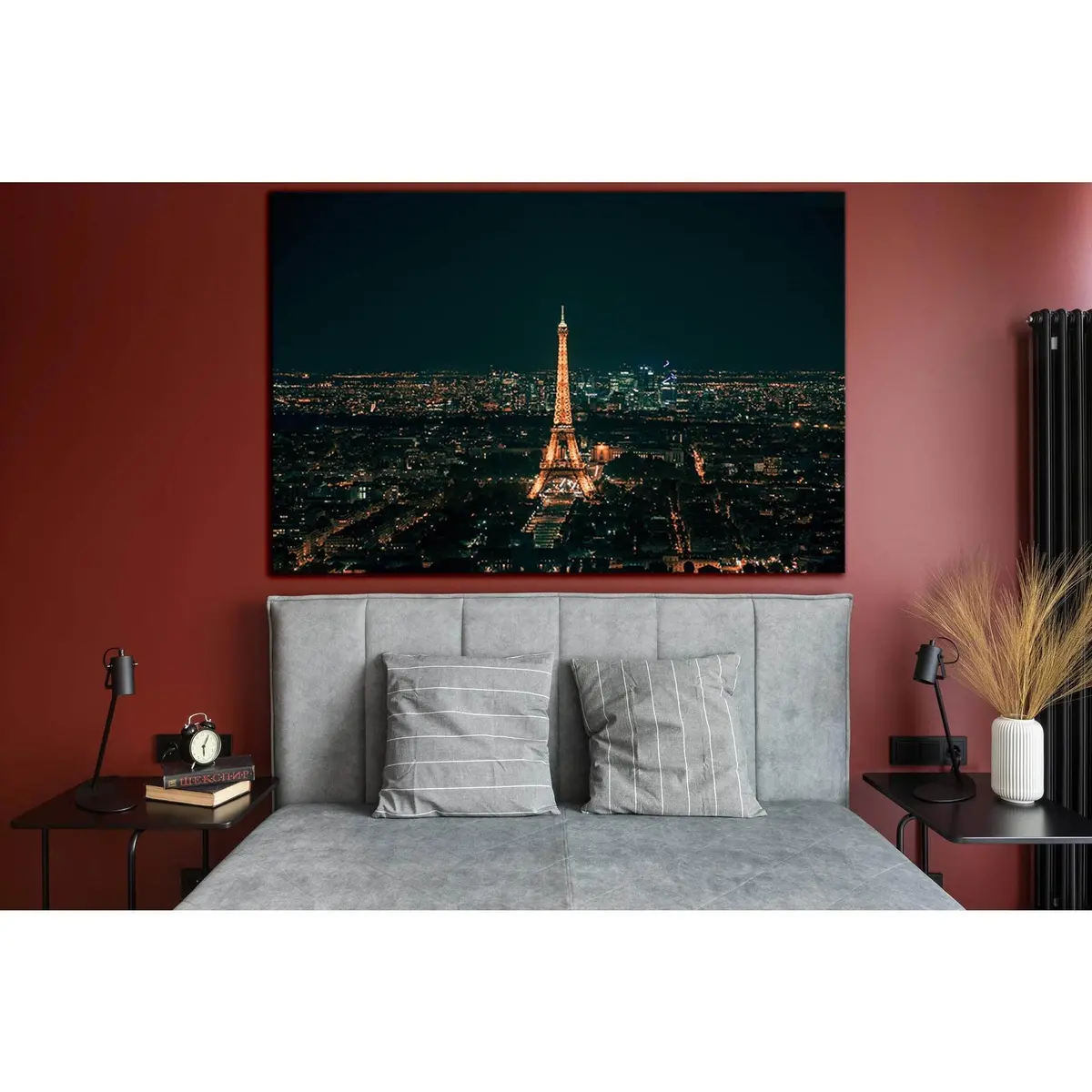 Eiffel Tower At Night Paris №Sl1403 Ready To Hang Canvas Print 1