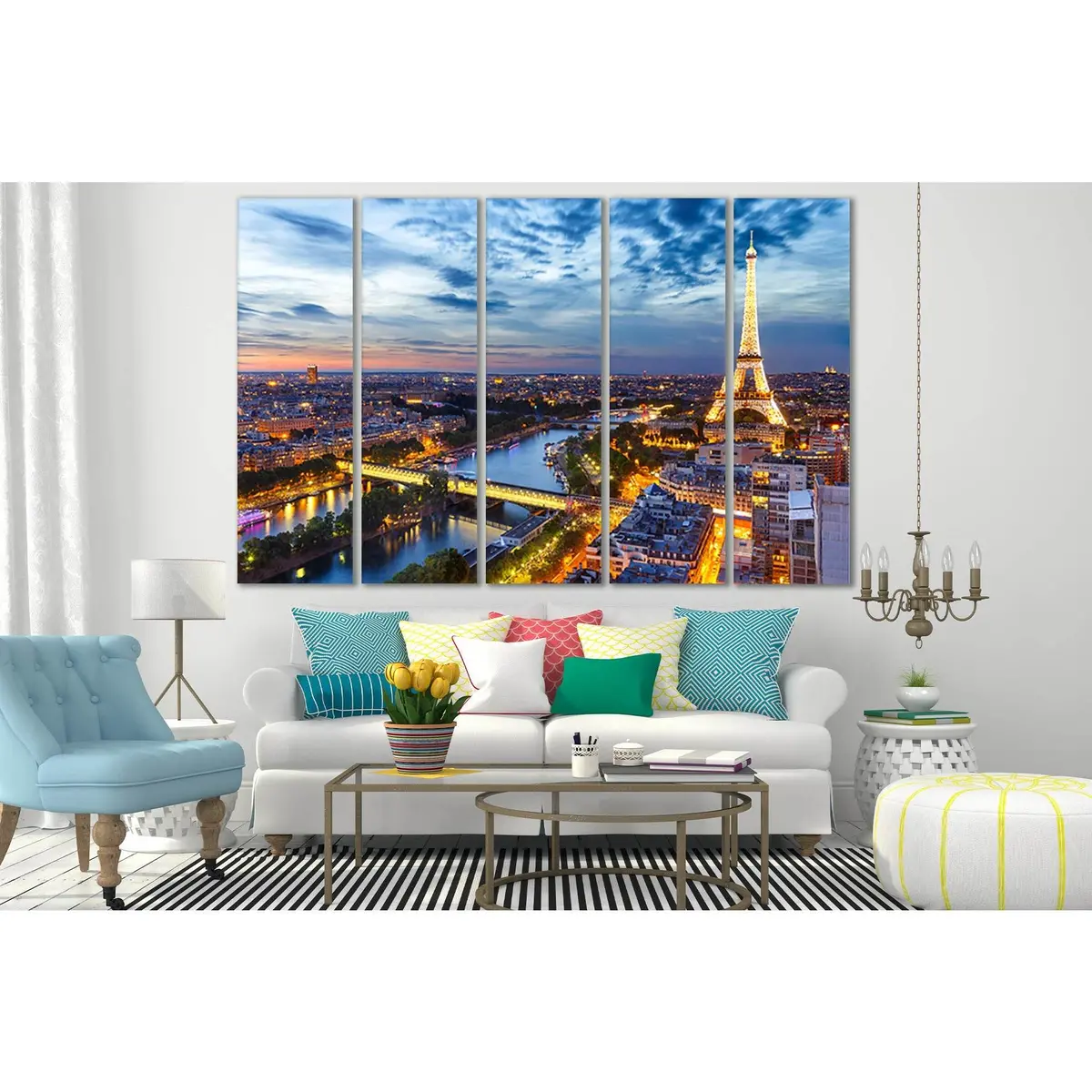 Paris Eiffel Tower Cityscape Canvas Wall Art – Ready-to-Hang Print - Image 3
