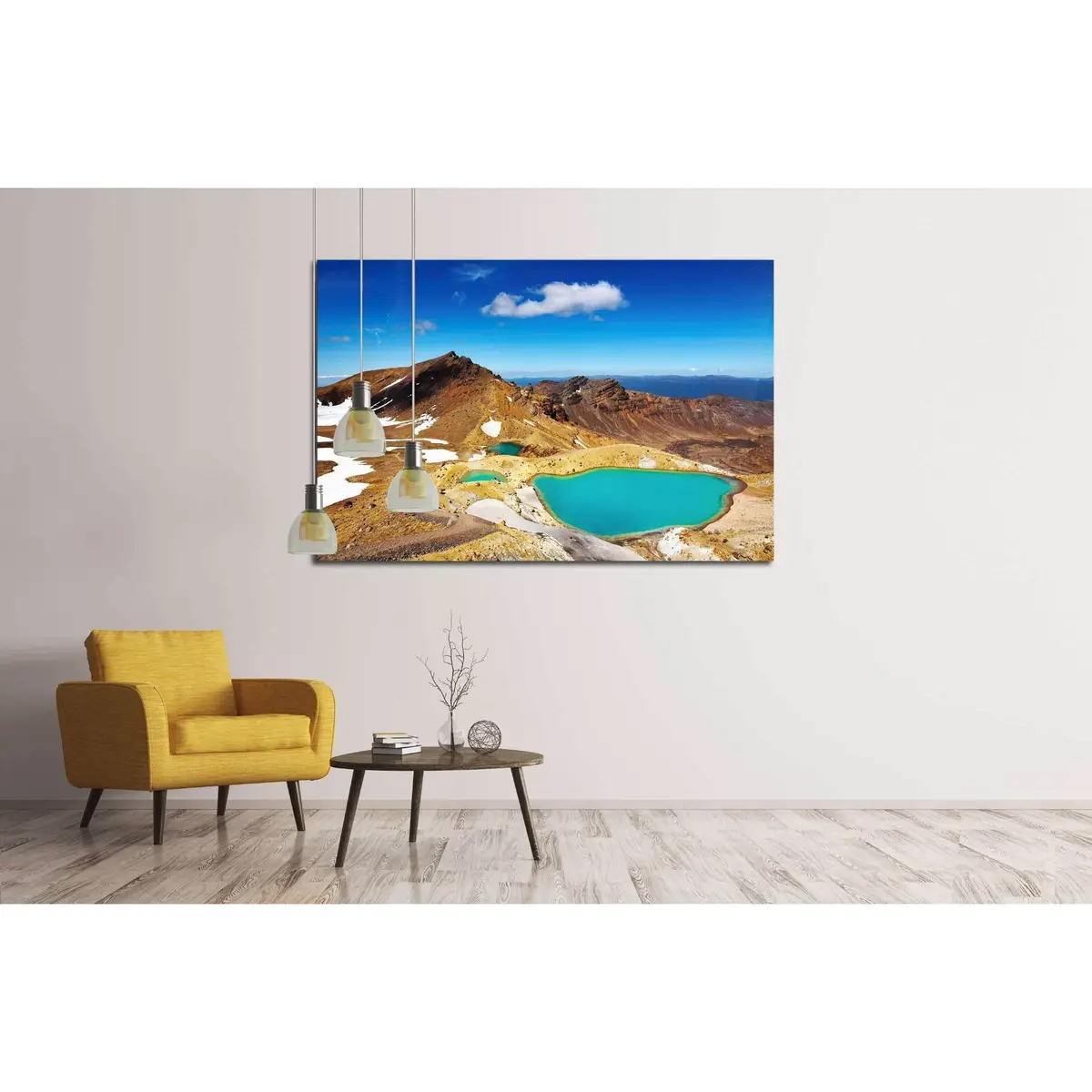 Emerald Lakes, Tongariro National Park, New Zealand №2491 Ready To Hang Canvas Print 3