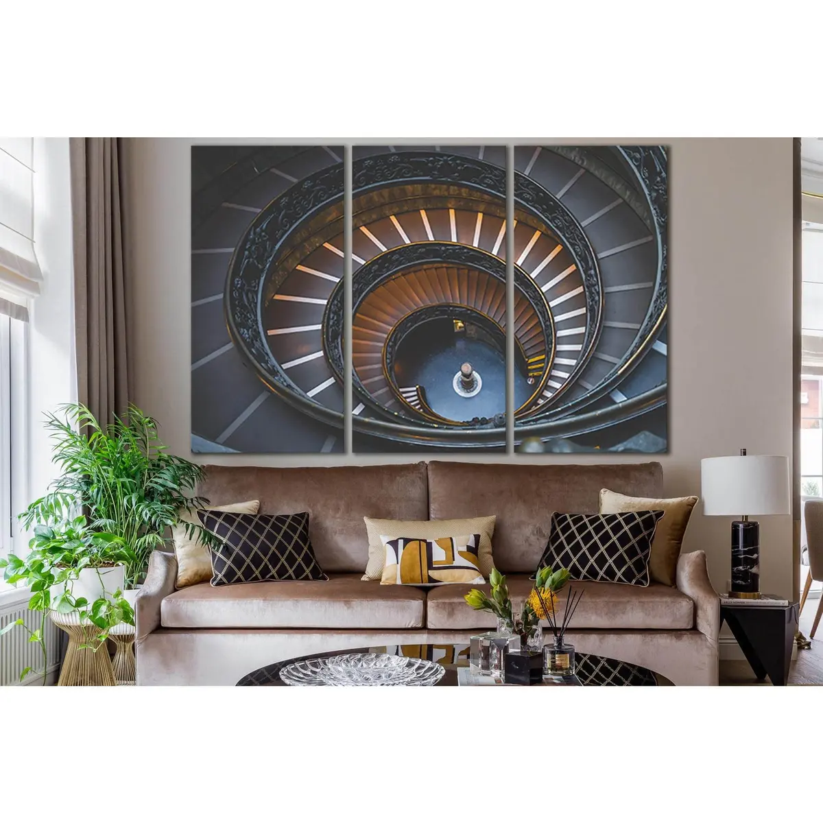 Empty Spiral Staircase №Sl1374 Ready To Hang Canvas Print 5