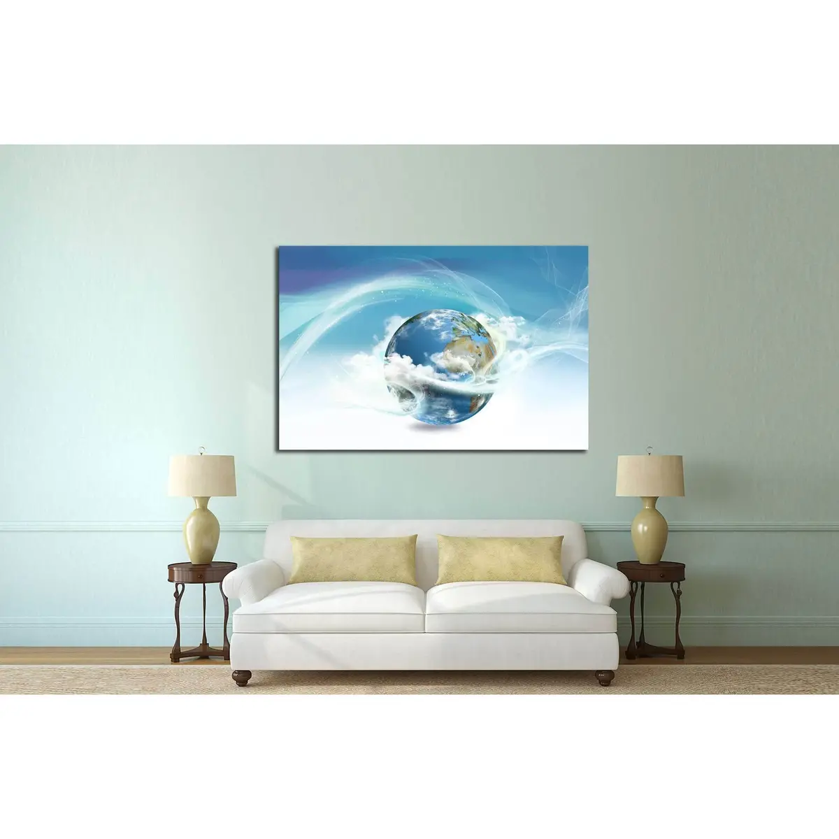 Energy Surrounding Earth With Law Of Attraction №2462 Ready To Hang Canvas Print 3
