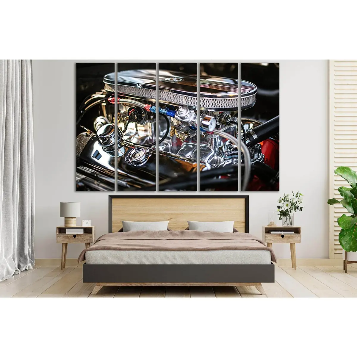 Industrial Engine Detail Canvas Art №SL773 – Ready-to-Hang Premium Wall Decor - Image 3