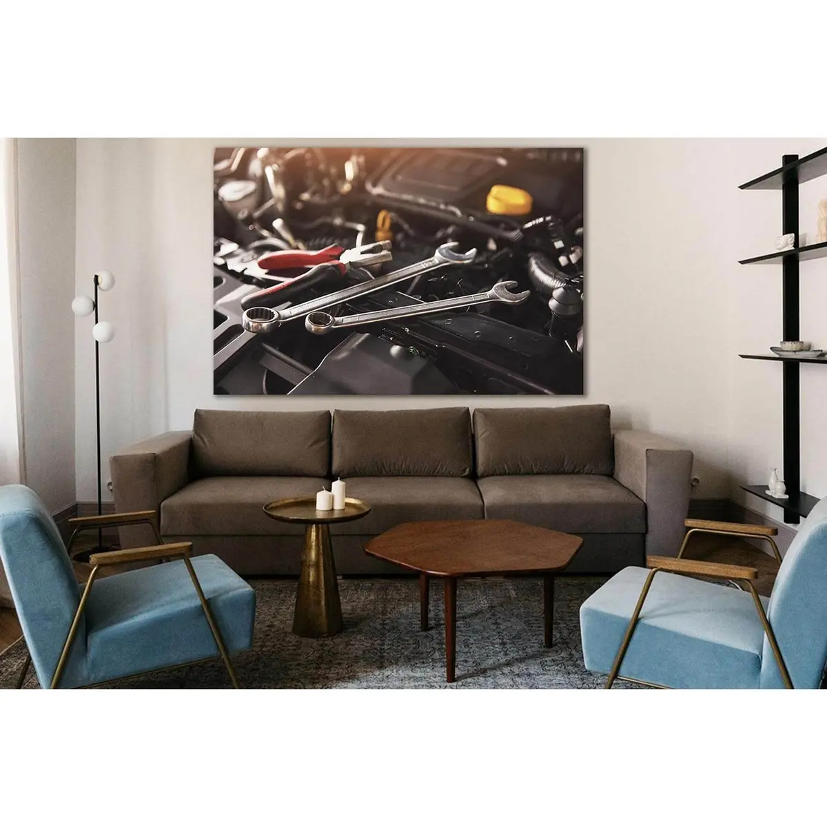 Engine In Service Garage №Sl1450 Ready To Hang Canvas Print 1