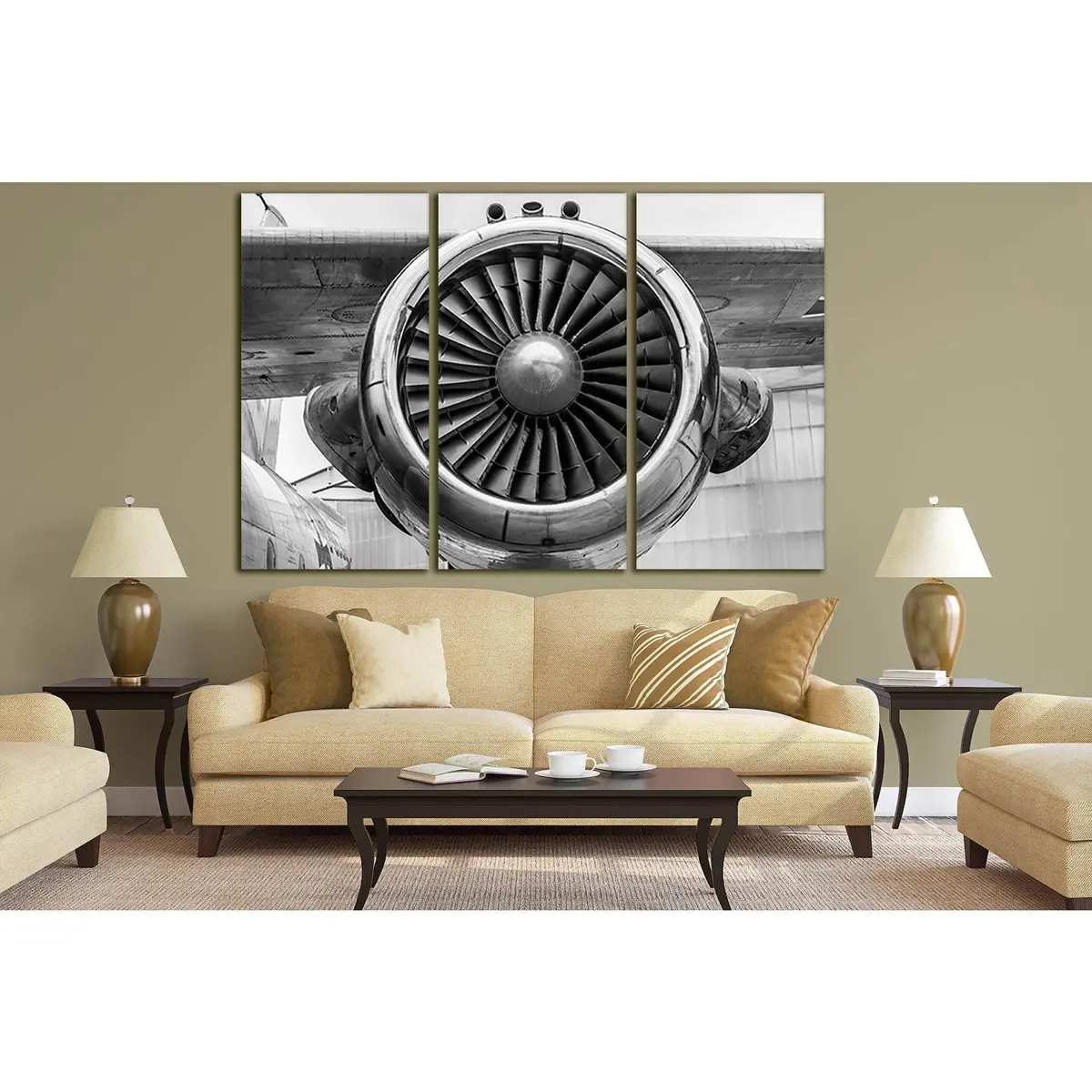 Engine Of Passenger Airplane №Sl746 Ready To Hang Canvas Print 5