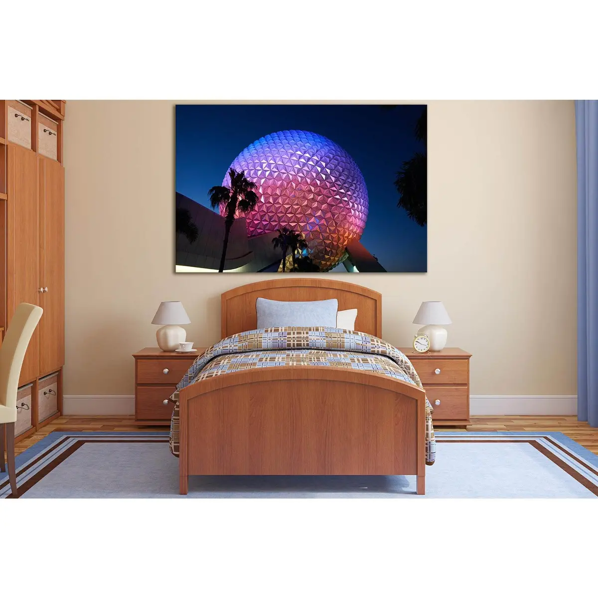 Epcots Spaceship Earth At Night №Sl1401 Ready To Hang Canvas Print 2