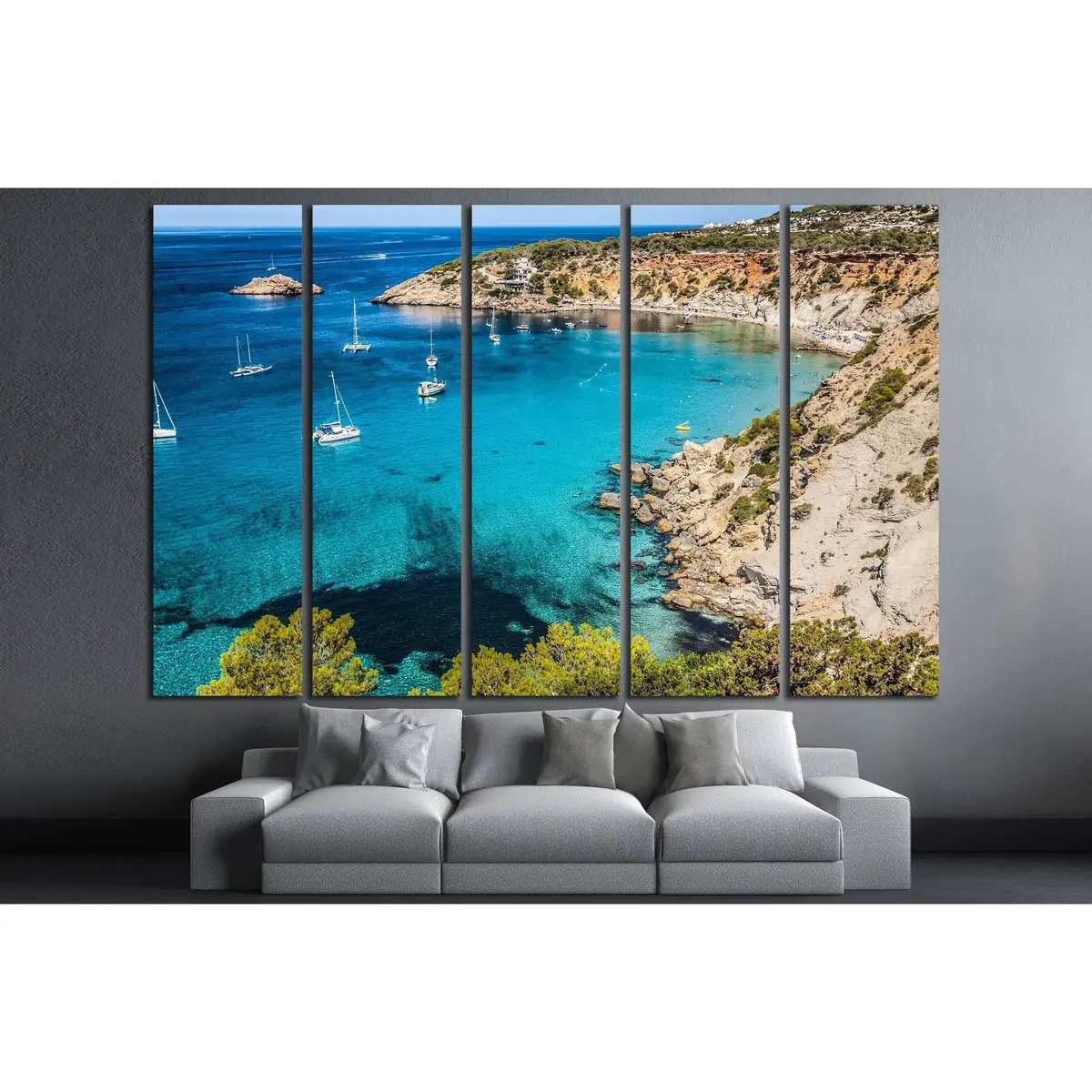 Es Vedra Island Canvas Art – Scenic Cala d'Hort View from Ibiza, Ready-to-Hang Wall Decor - Image 3