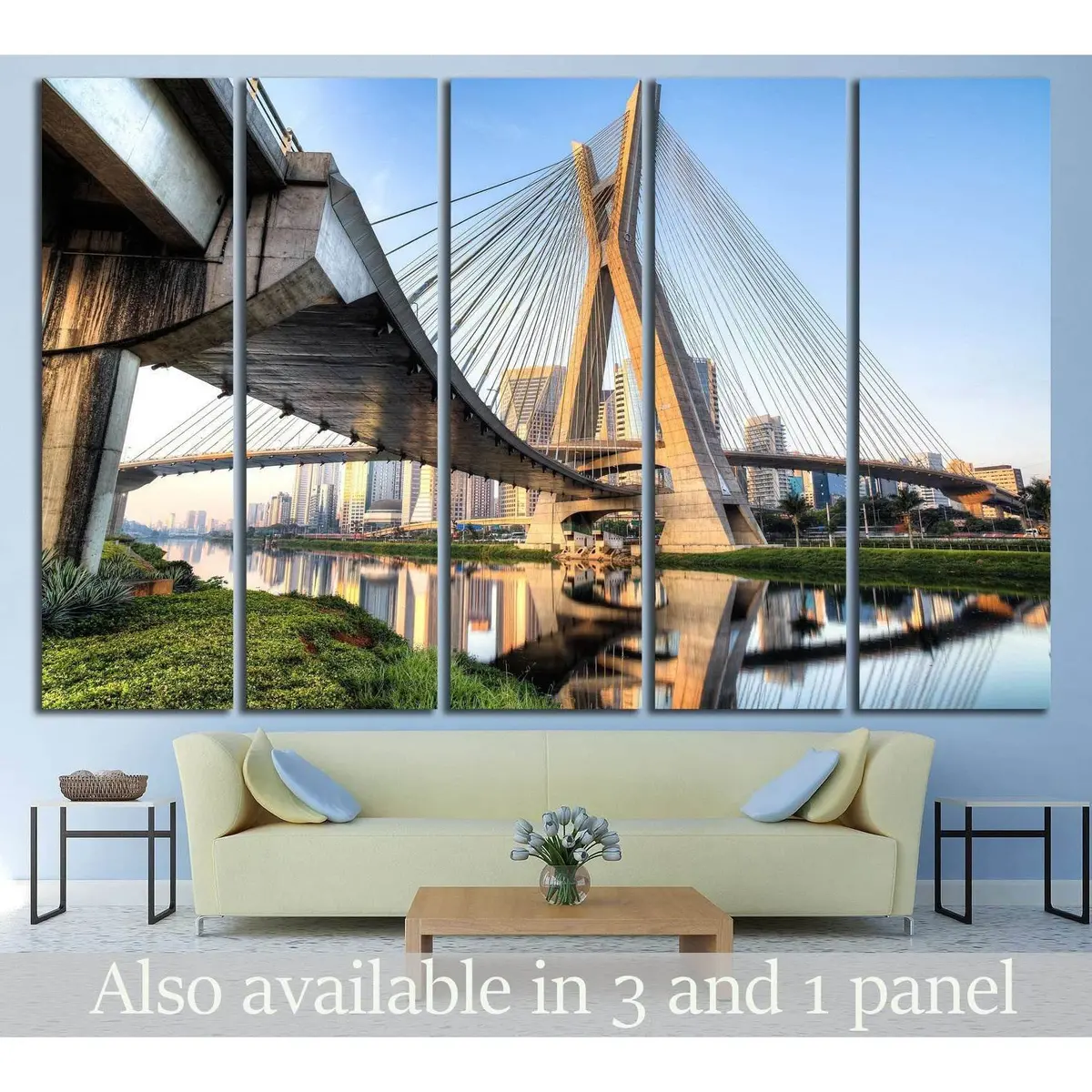 Estaiada Bridge Canvas Wall Art – São Paulo, Brazil