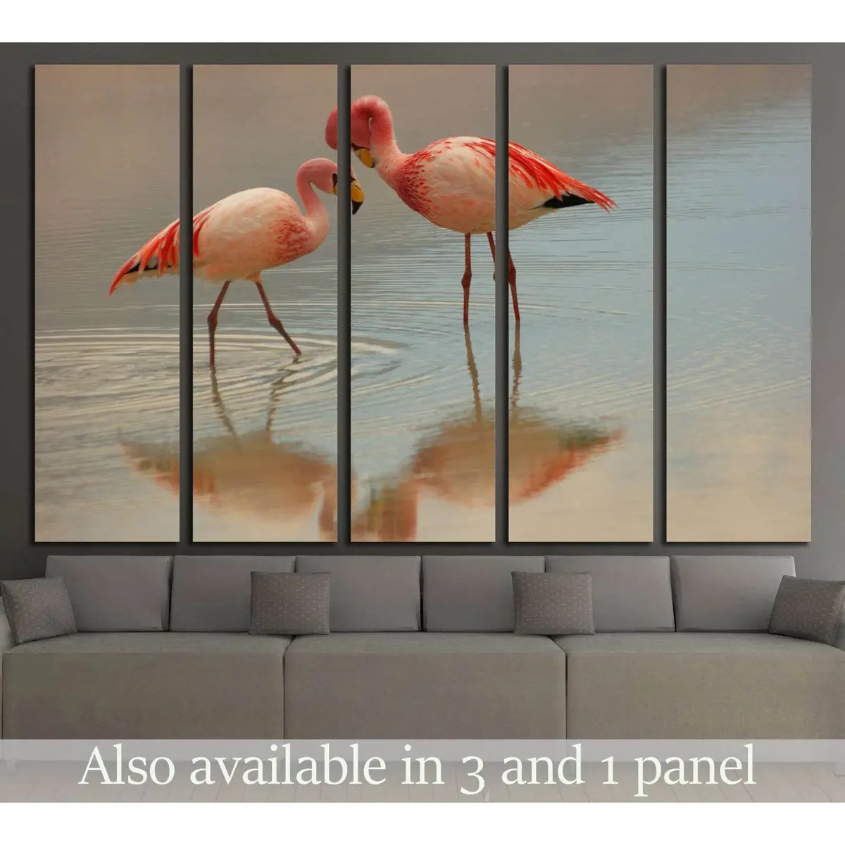Evening Flamingo Wall Art – Premium Canvas Print #2334, Ready to Hang