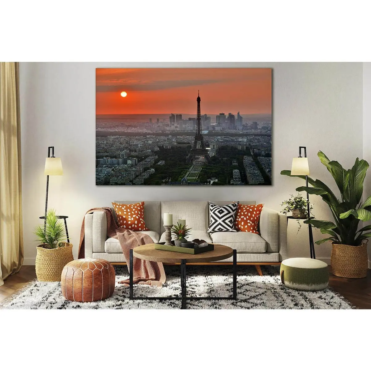 Evening Paris Sunset №Sl223 Ready To Hang Canvas Print 1