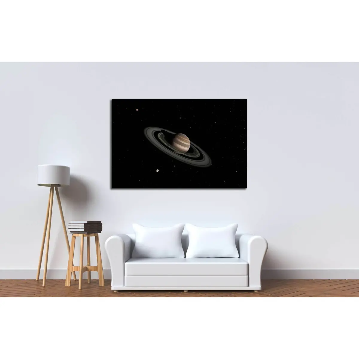 Exoplanet With Rings Gas Giant Saturn Planet №2420 Ready To Hang Canvas Print 3