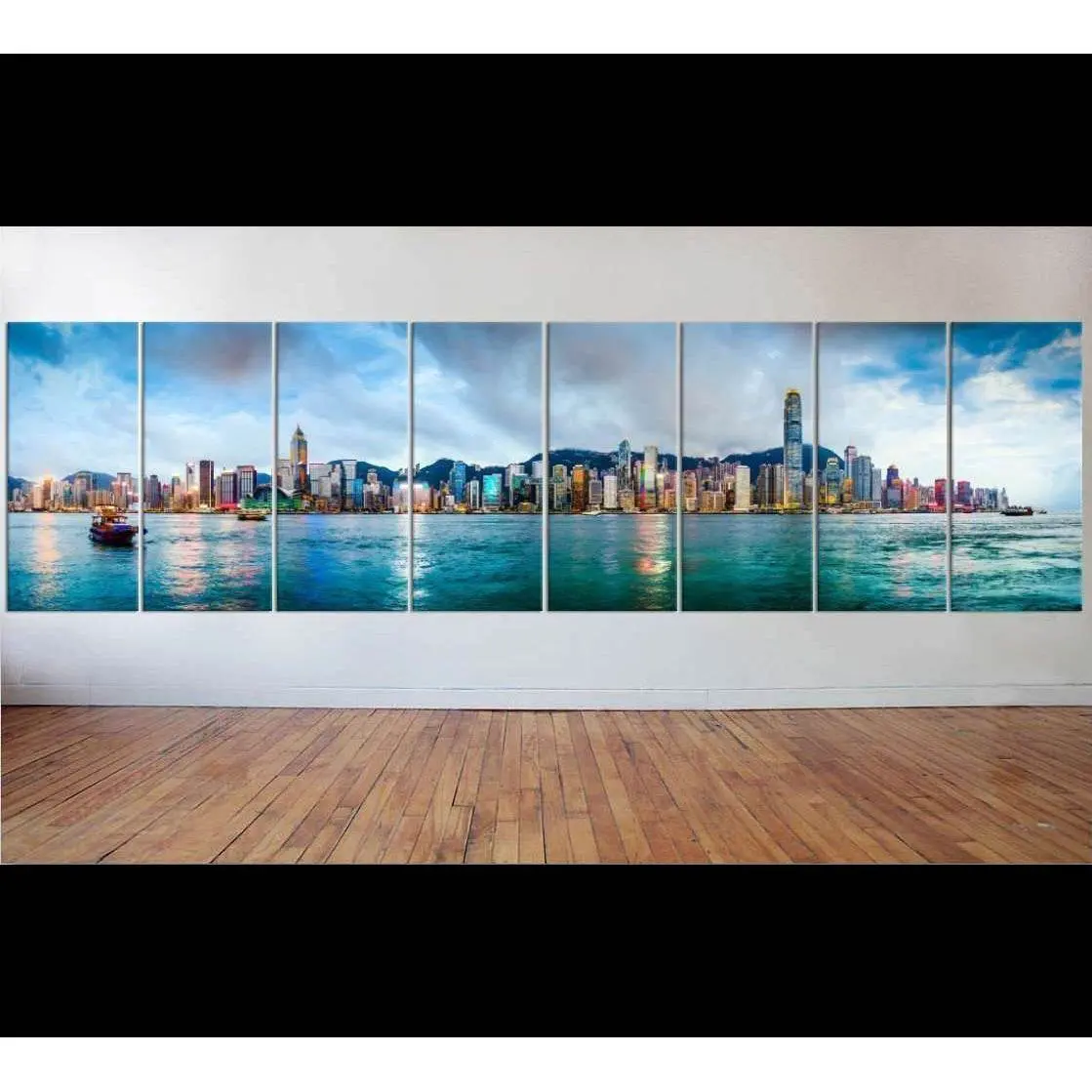 Extra Large Panorama Hong Kong, China №51 Ready To Hang Canvas Print 1