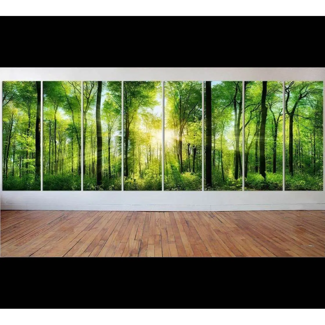Extra Large Panorama Of Green Forest №48 Ready To Hang Canvas Print 1