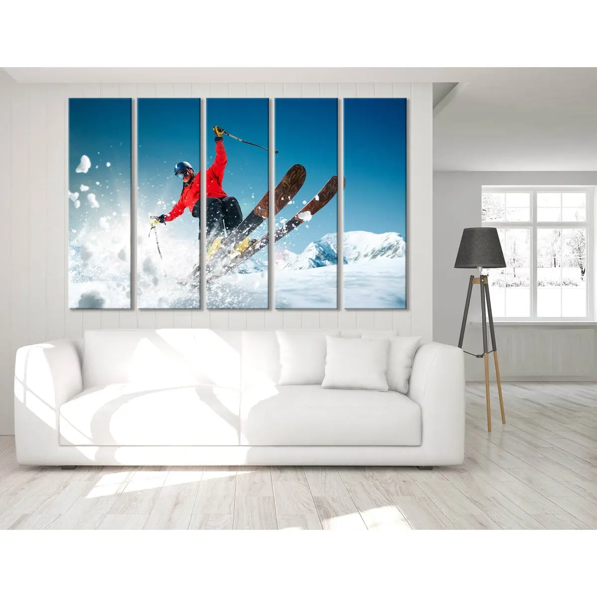 Adventurous Ski Jump Canvas Art Print – Ready to Hang