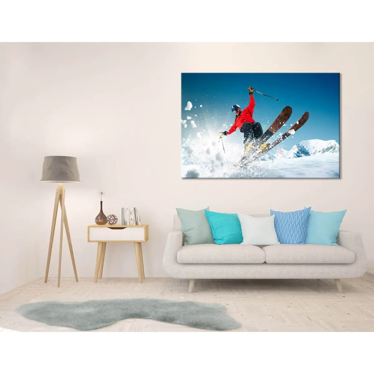 Extreme Skier Jump №04430 Ready To Hang Canvas Print 3