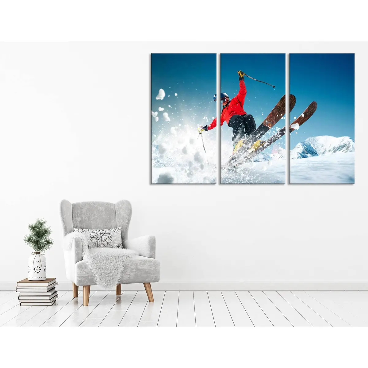 Extreme Skier Jump №04430 Ready To Hang Canvas Print 5