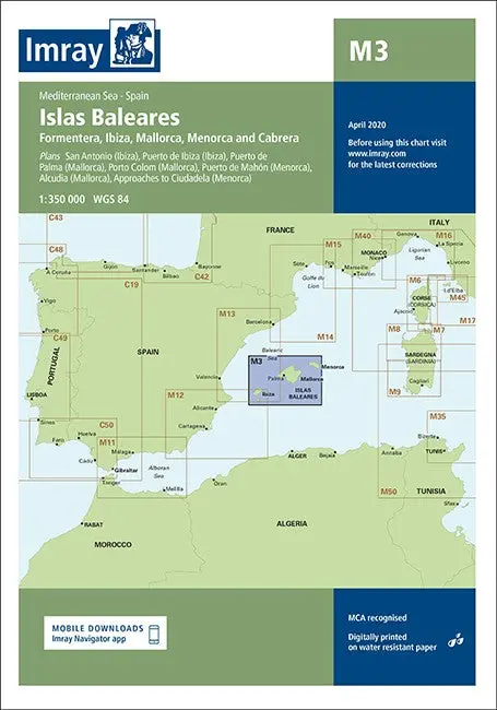 Imray M3 Islas Baleares Chart 1