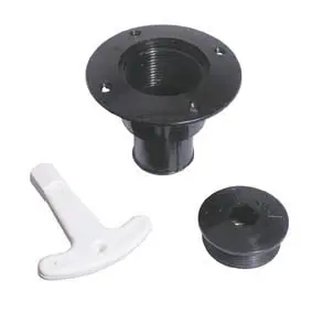 Plastic Pump Out Fitting Black 38Mm 1