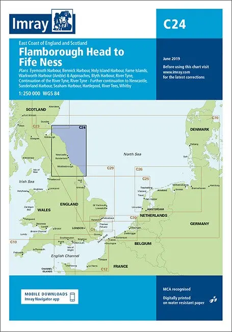 Imray C24 Flamborough Head To Fife Ness Chart 1