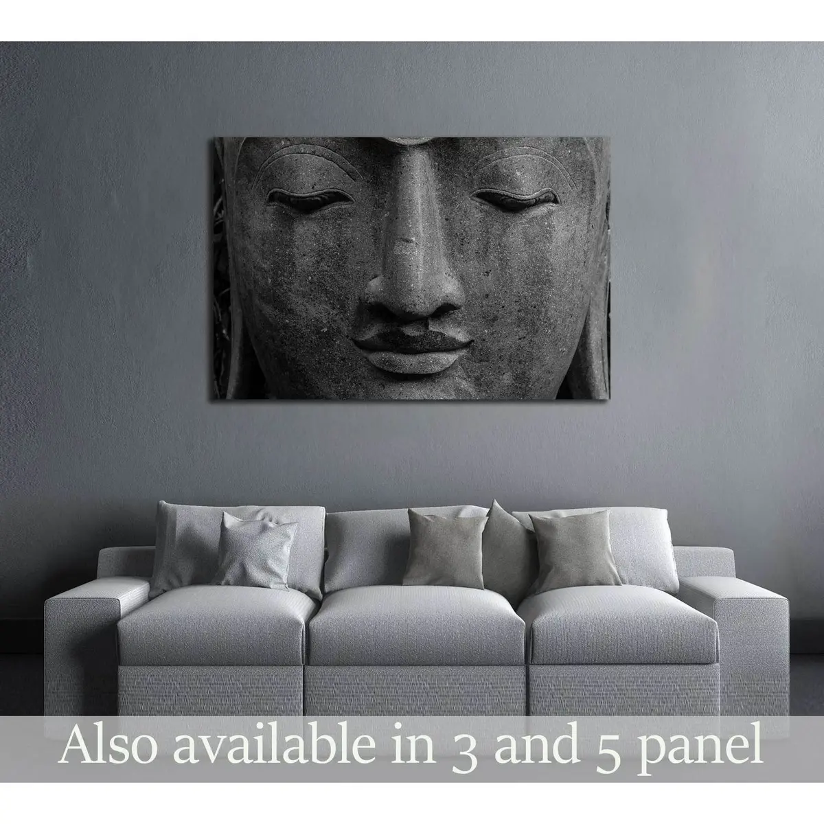 Face Buddha Head №3242 Ready To Hang Canvas Print 1