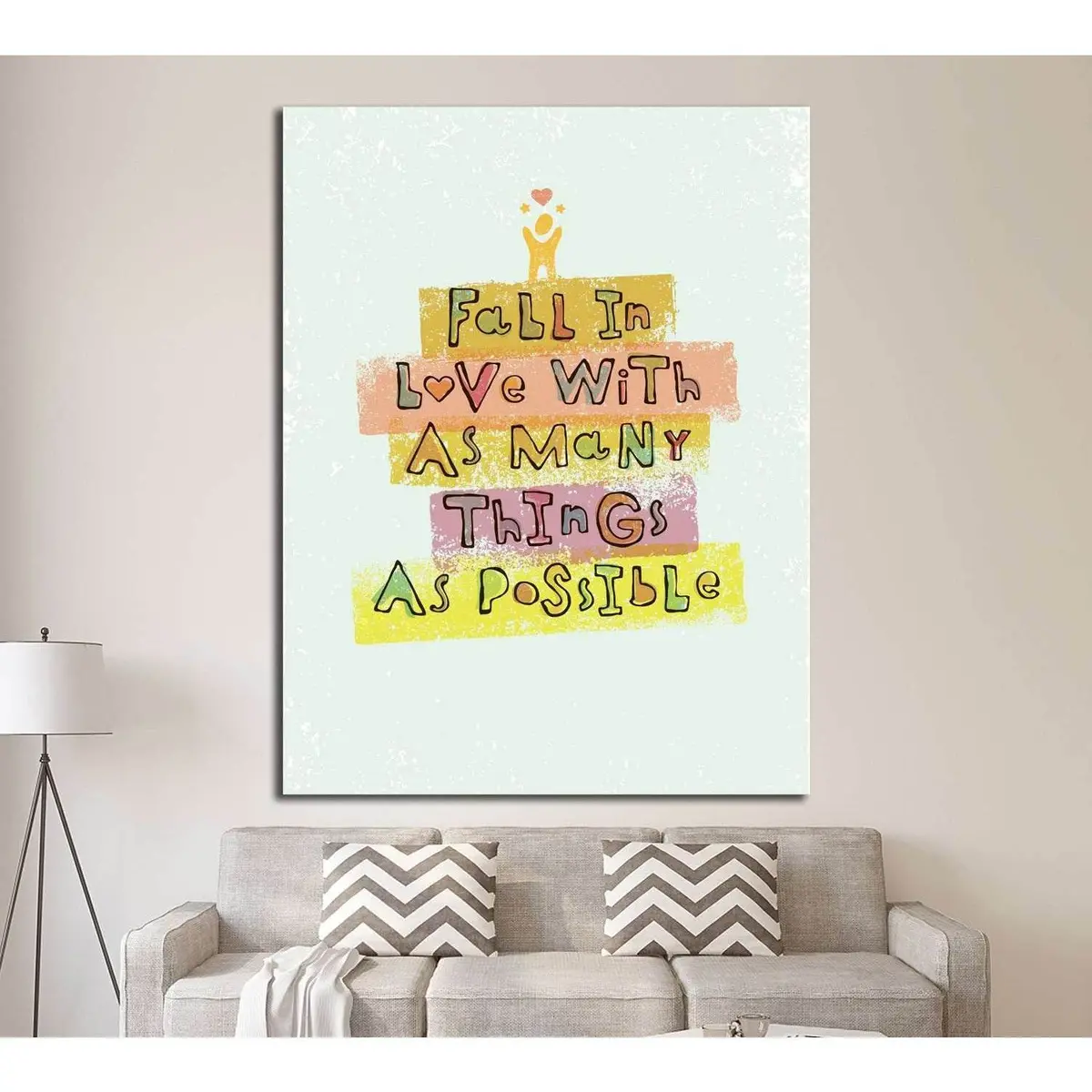 Fall In Love With As Many Things As Possible №4530 Ready To Hang Canvas Print 1