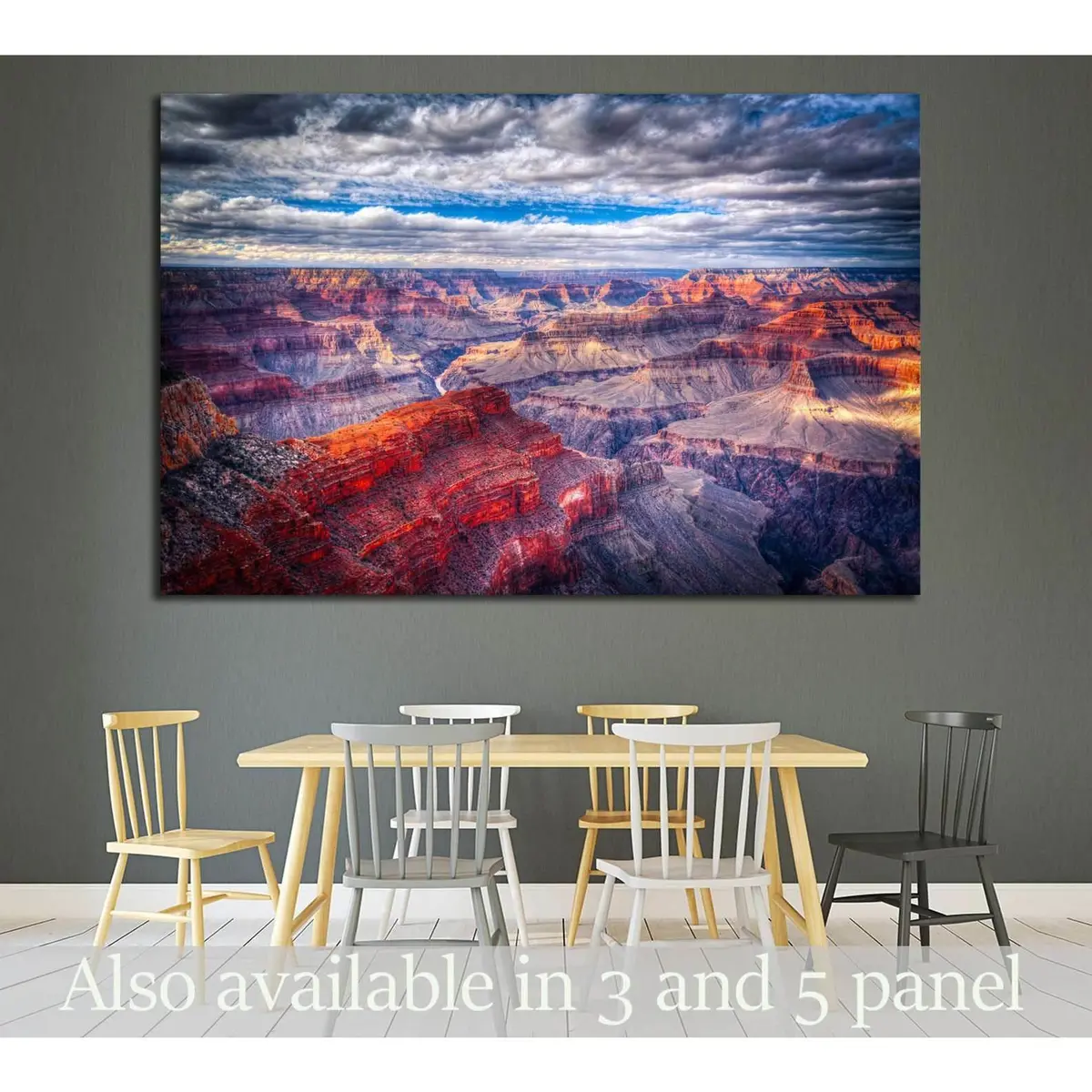 Famous View Of Grand Canyon , Arizona, Usa №1984 Ready To Hang Canvas Print 1