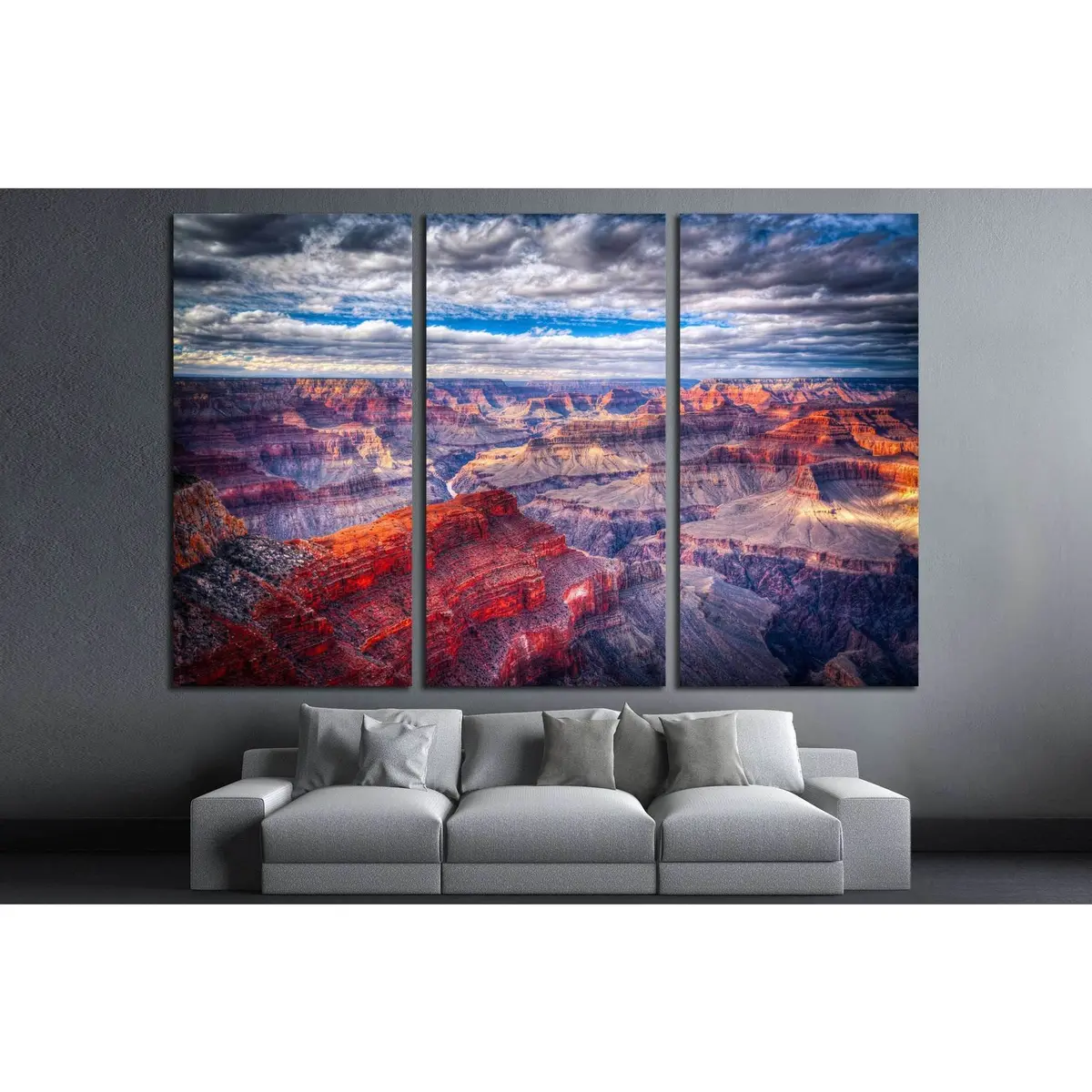 Famous View Of Grand Canyon , Arizona, Usa №1984 Ready To Hang Canvas Print 5
