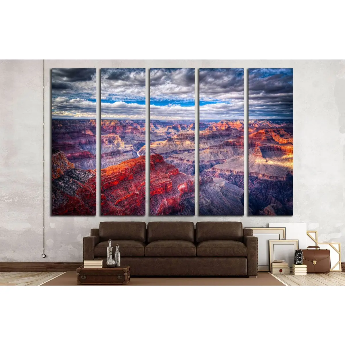Iconic Grand Canyon Landscape, Arizona – 1984 Canvas Wall Art Print - Image 2