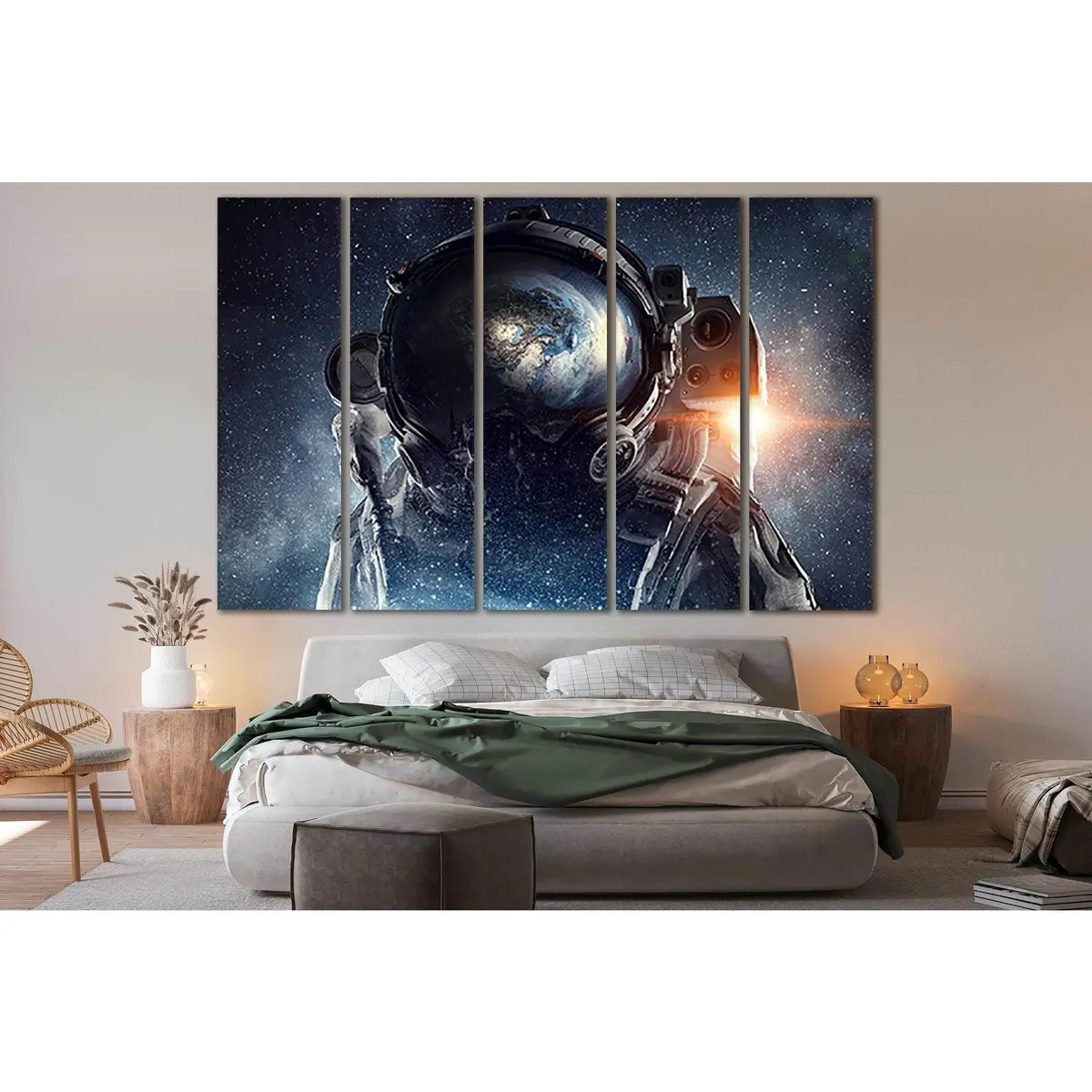 Sl416 Astronaut Canvas Wall Art – Pre-Installed Hanging Hardware - Image 3