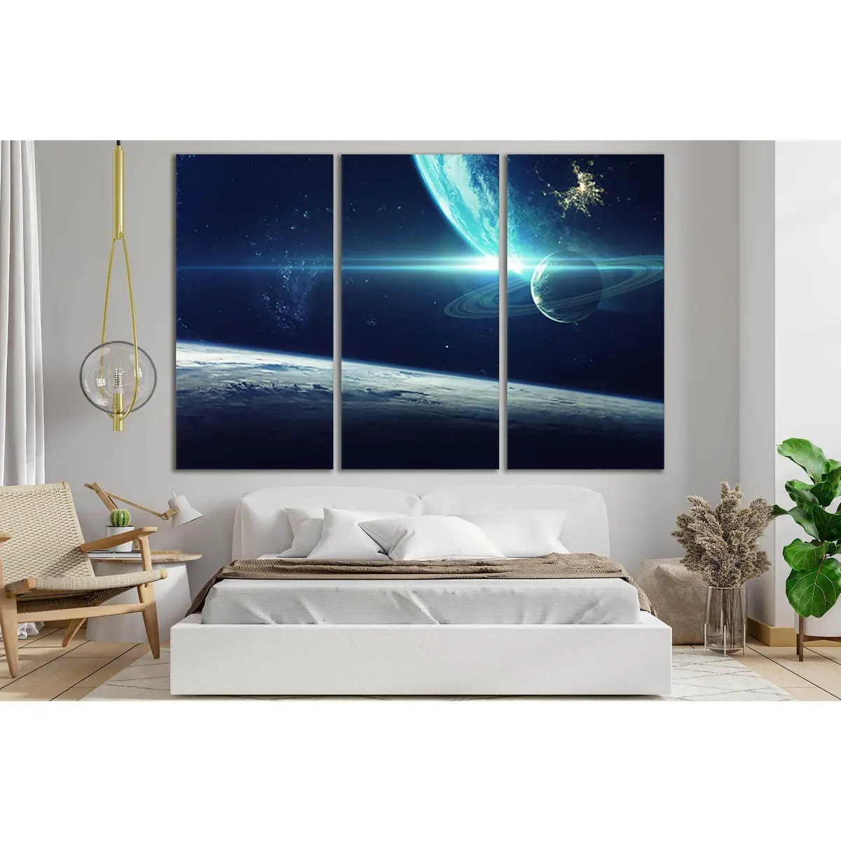 Fantastic Planets And Deep Space №Sl426 Ready To Hang Canvas Print 5