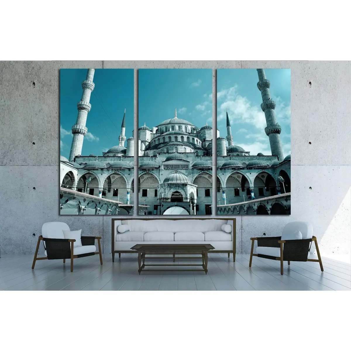 Fantastic View Of Blue Mosque (Sultan Ahmet) In Istanbul, Turkey №1789 Ready To Hang Canvas Print 5