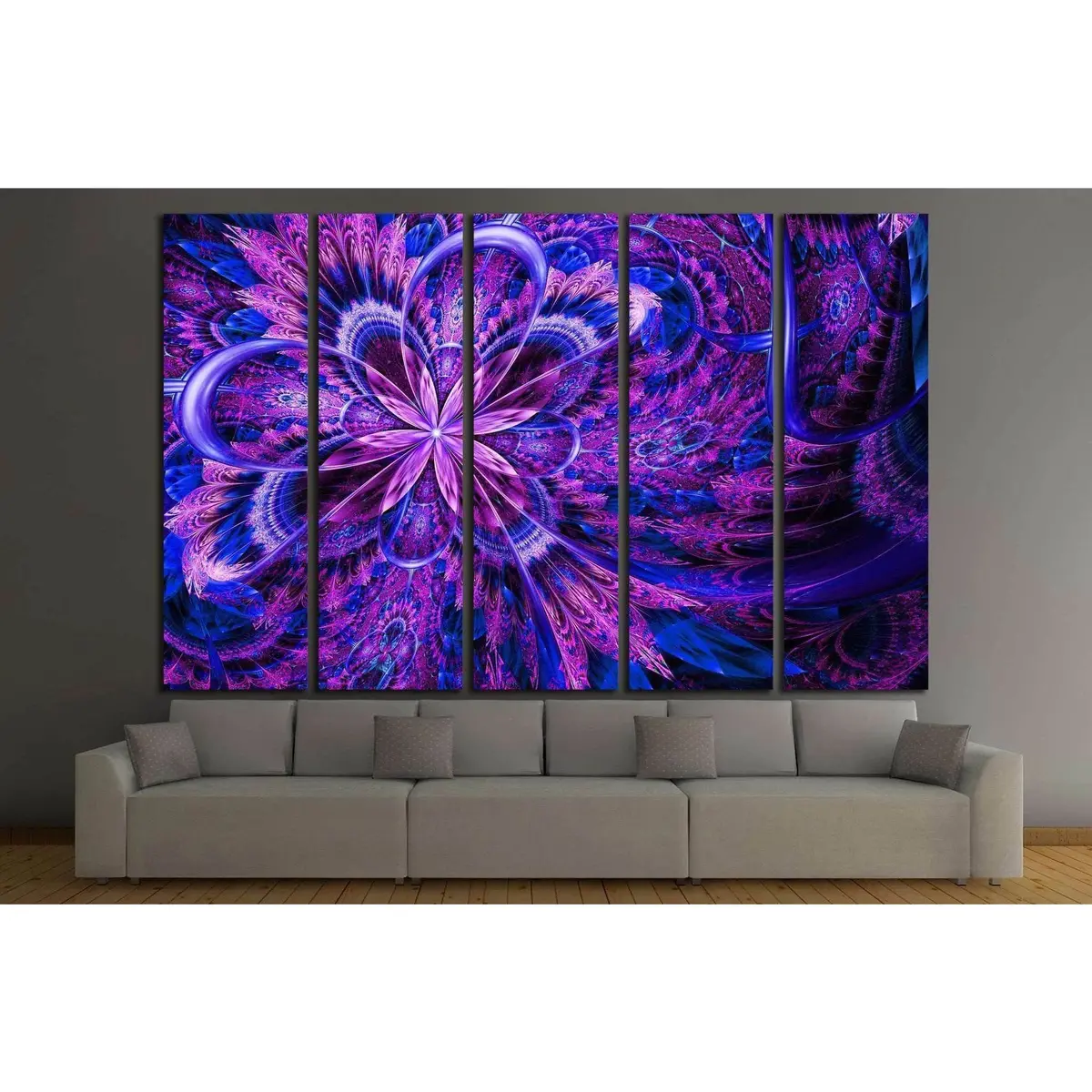Ethereal Floral Canvas Art Featuring Dramatic Lighting Effect #1420 - Image 3