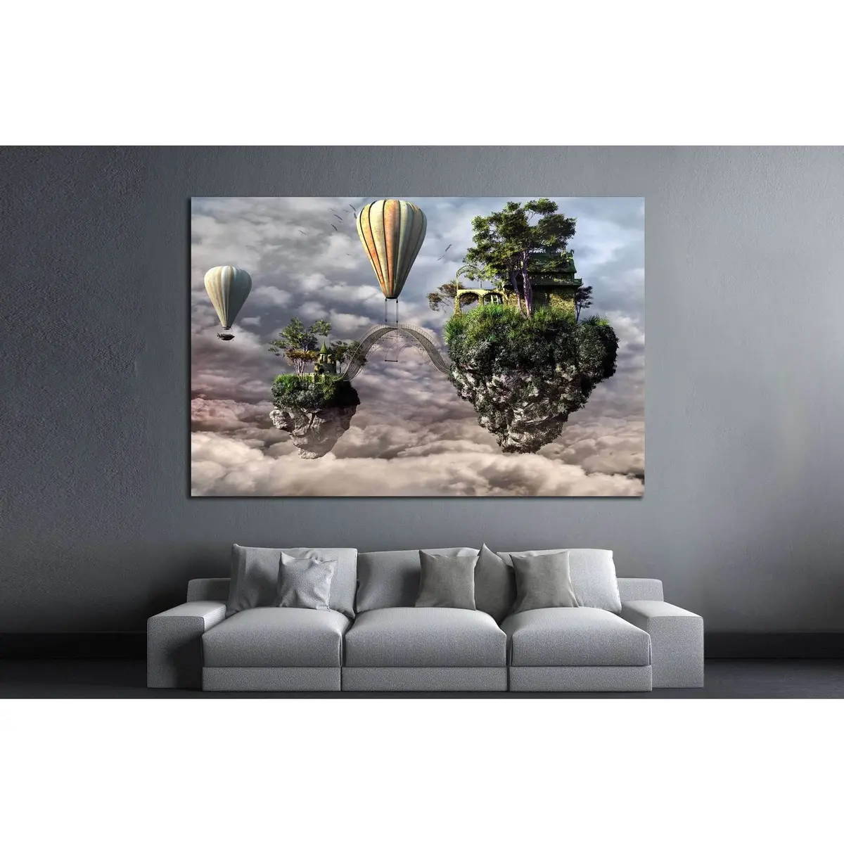 Fantasy Buildings №707 Ready To Hang Canvas Print 2