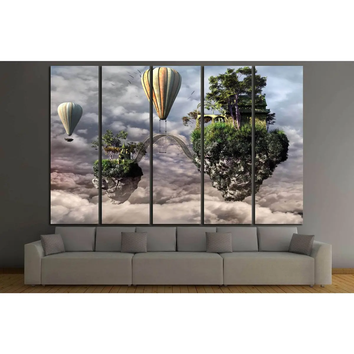 Fantasy Buildings #707 Premium Ready-to-Hang Canvas Wall Art - Image 3