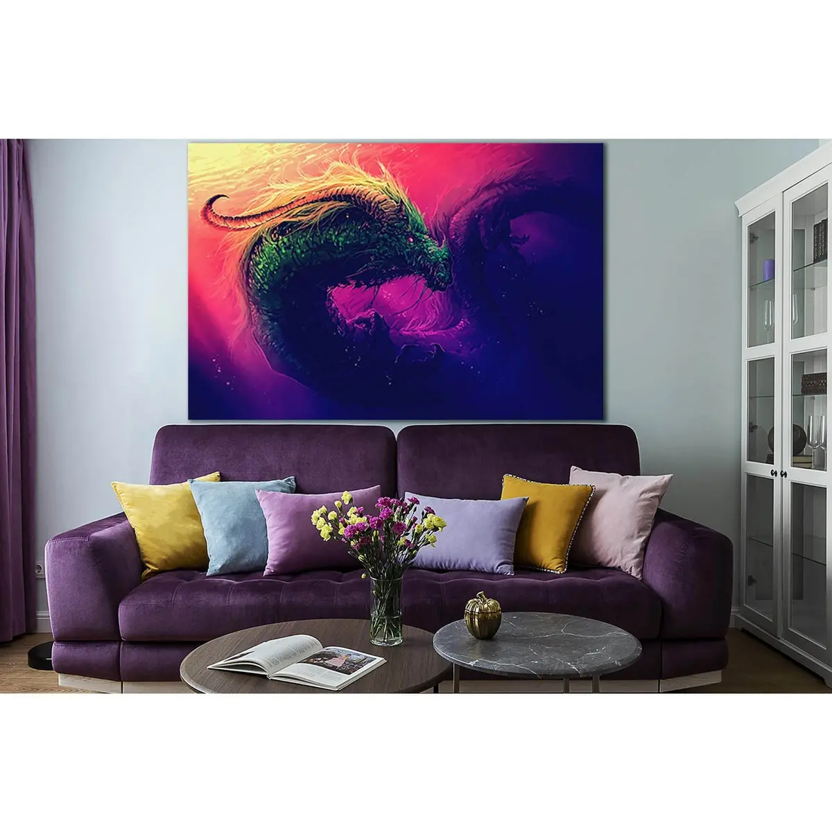 Fantasy Dragon Underwater №Sl1281 Ready To Hang Canvas Print 1
