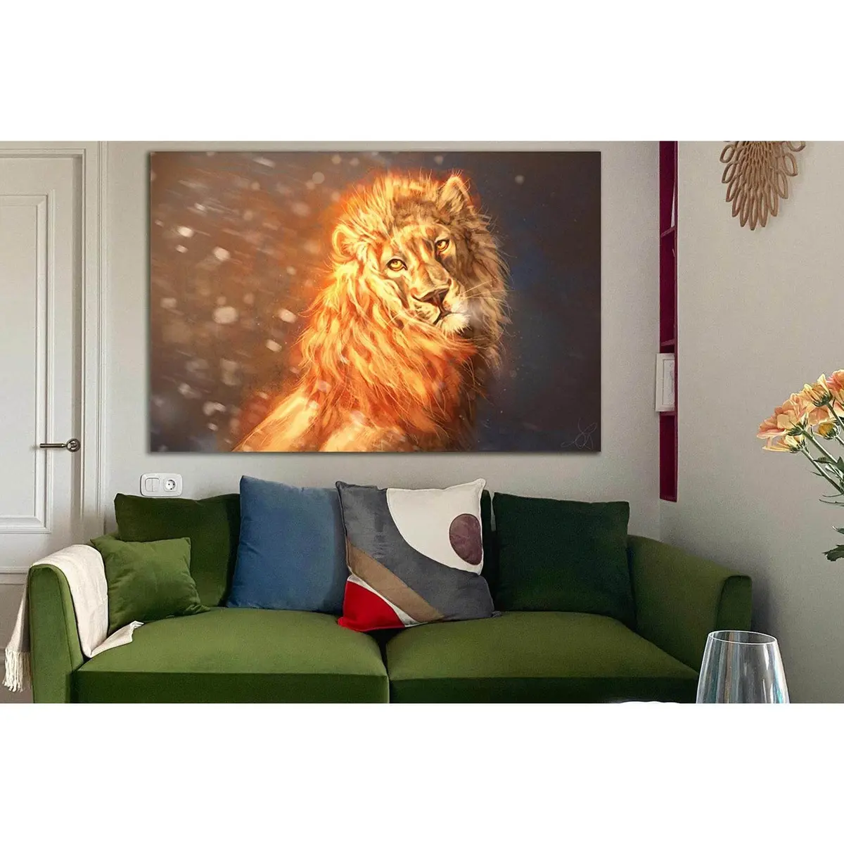 Fantasy Fire Lion №Sl1054 Ready To Hang Canvas Print 1