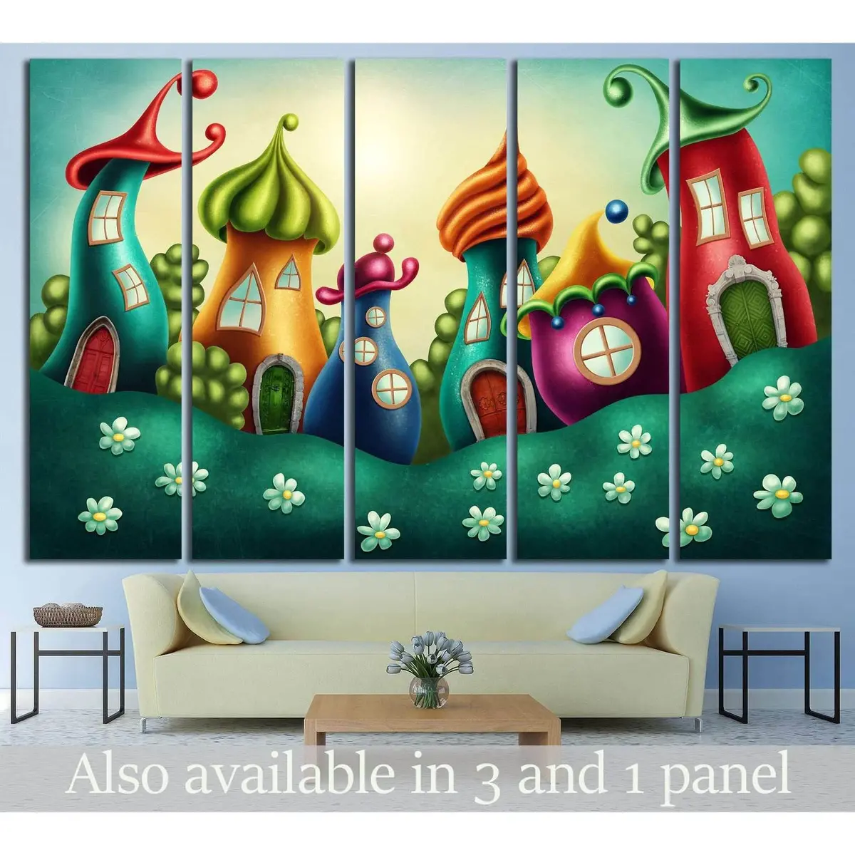 Fantasy Village No. 712 Premium Canvas Wall Art Print