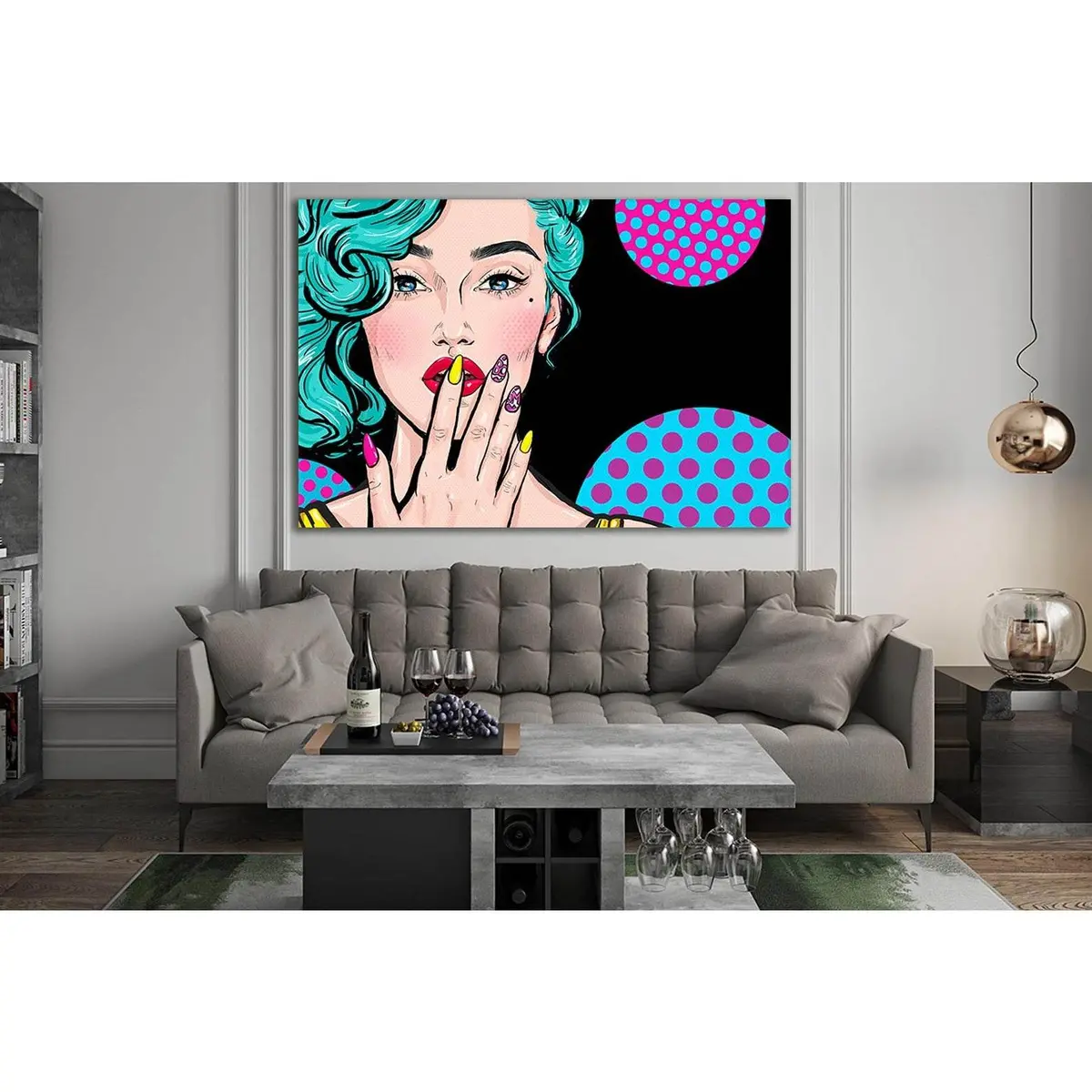 Fashion Illustration Of A Girl Pop Art №Sl548 Ready To Hang Canvas Print 1