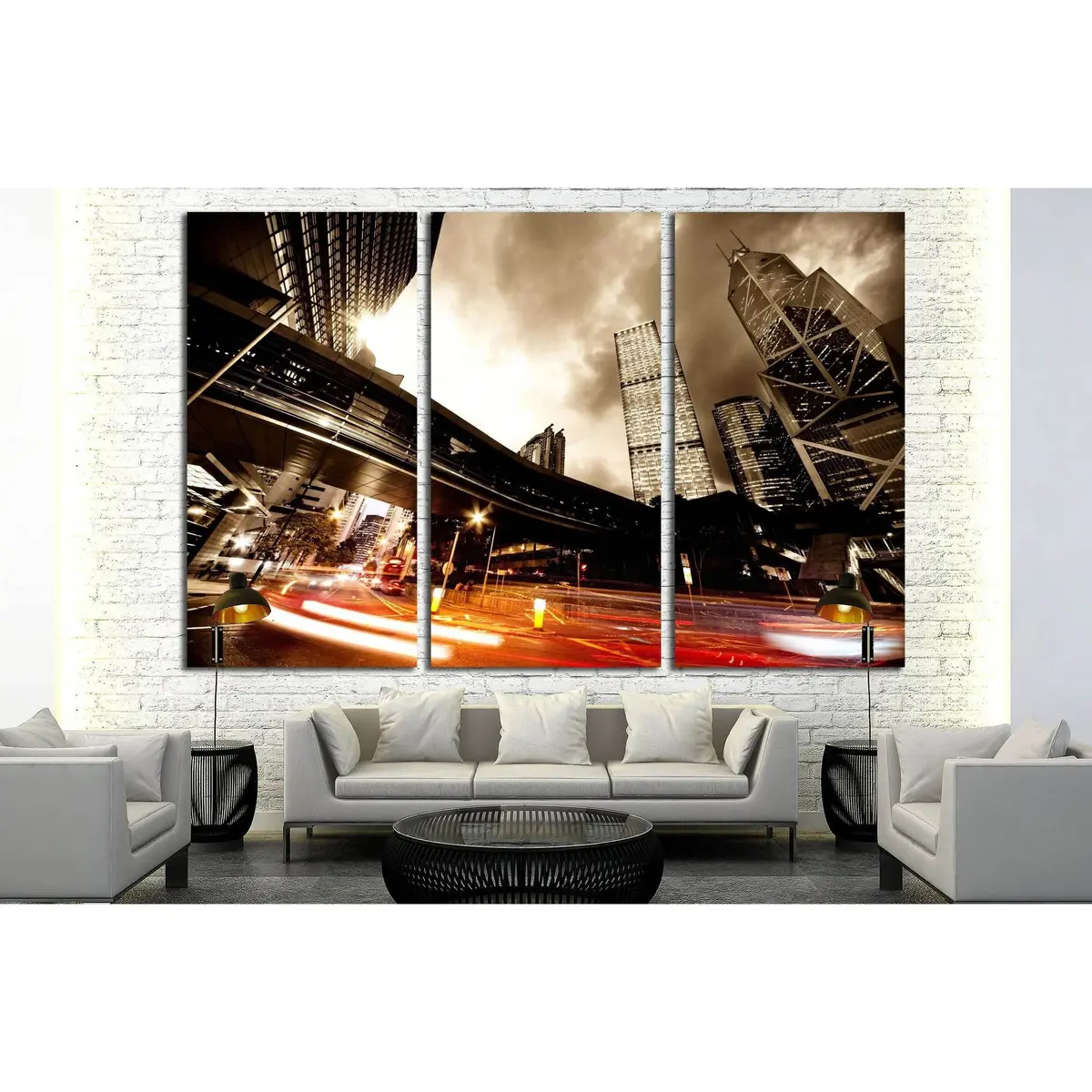 Fast Moving Cars At Night №2227 Ready To Hang Canvas Print 5