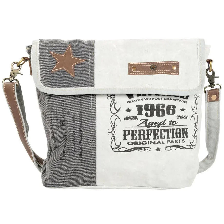 Clea Ray Canvas "Aged To Perfection" Messenger Bag 1