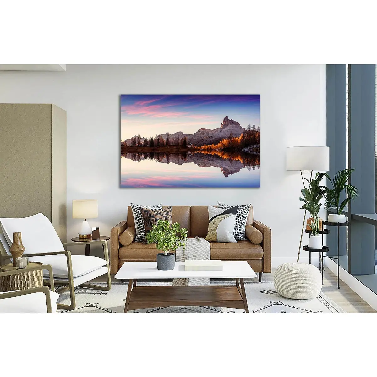 Federa Lake With Sunrise №Sl14 Ready To Hang Canvas Print 1
